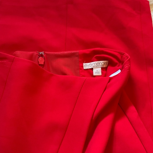 Eva Mendes Size 0 Red Pencil Skirt - Picture 2 of 3